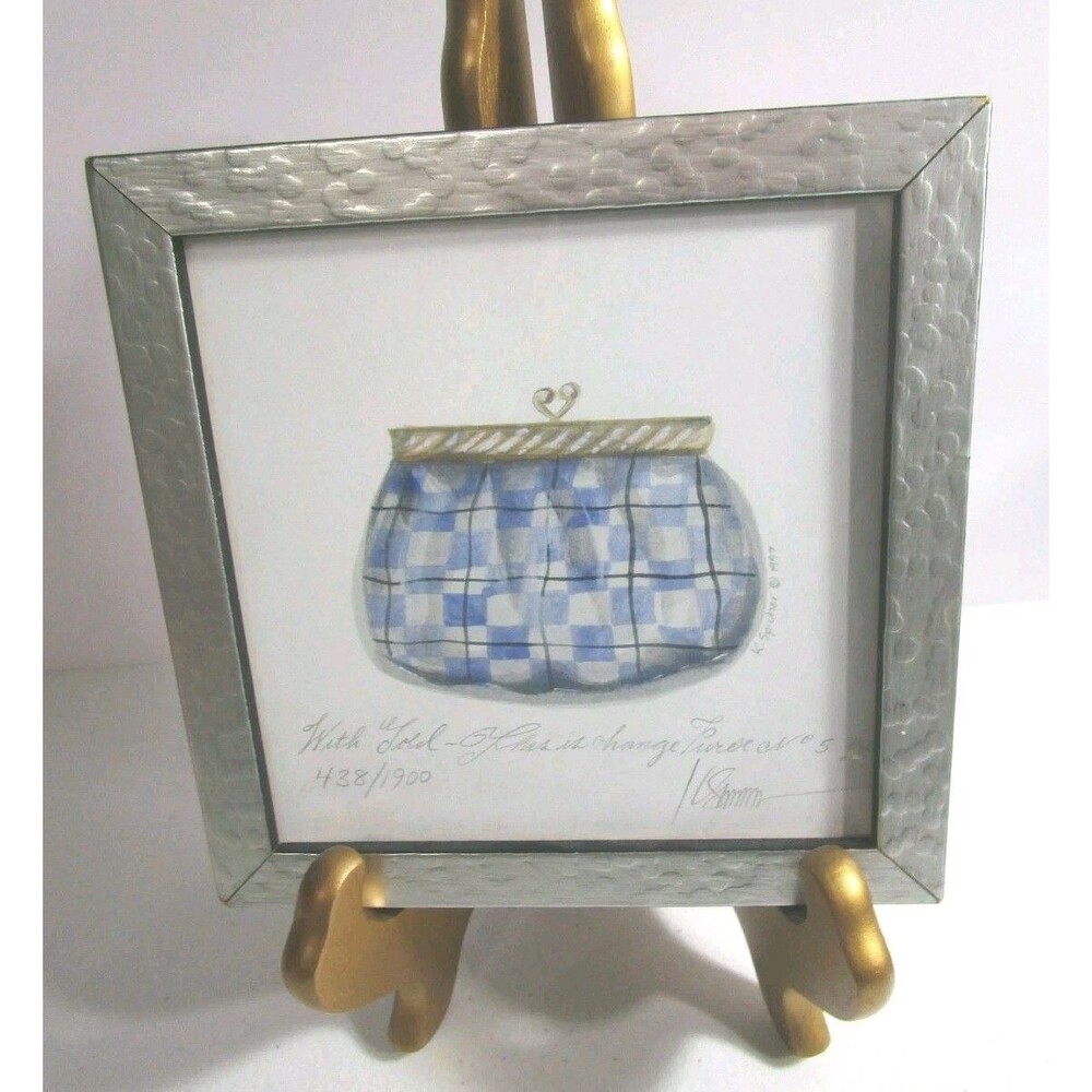 Kolene Spicher Art Print Change Purse No 5 Signed Numbered Framed 6" X 6"